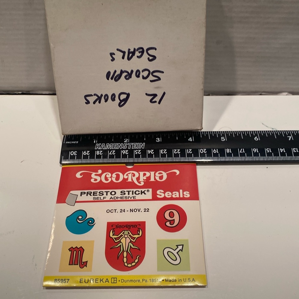 NIB & Vintage Scorpio Self-Adhesive Seals